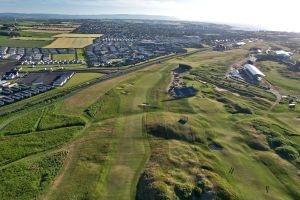 Royal Portrush 2nd Fairway Back Aerial
